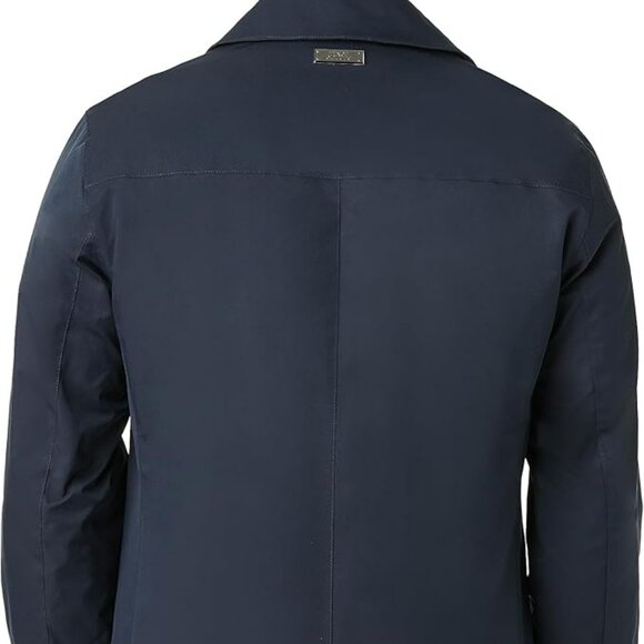 Vince Camuto Navy Trench Coat Men’s Medium | Single-Breasted, 3 Pockets, Classic - Picture 2 of 3